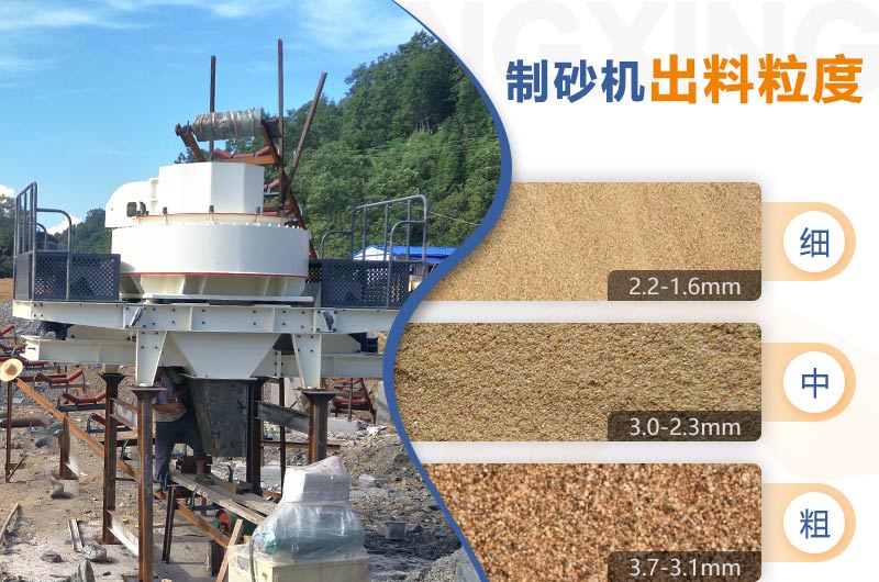 紅星機器HVI制砂機的粗、中、細(xì)粒度范圍